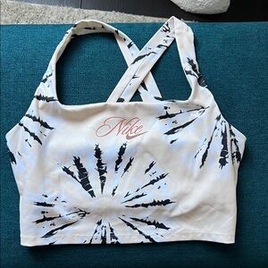 Nike Cream and Black Sports Bra
